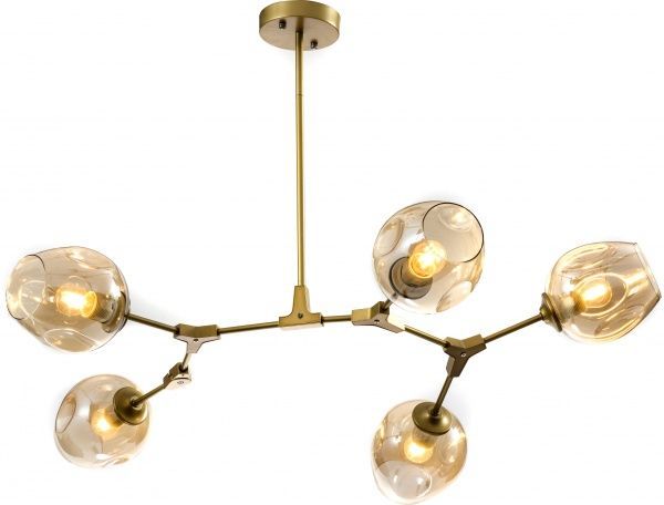 Світильник стельовий Accento lighting Molecule 5x60 Вт E27 антична латунь 