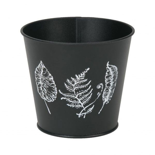 Кашпо декоративне Листя чорне 2 л METID