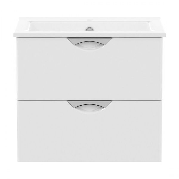 Тумба підвісна Imprese Nova Vlna 70 см f32703W з умивальником, біла