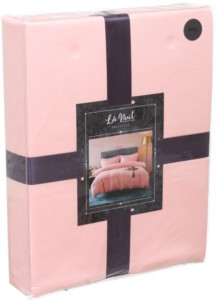 Комплект постільної білизни Mono pink D двоспальний рожевий La Nuit 