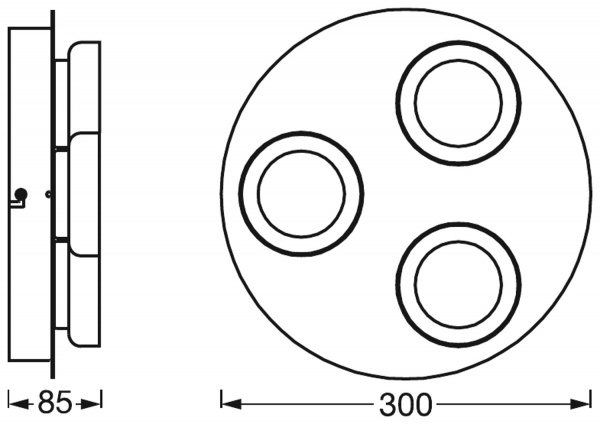 Светильник светодиодный Ledvance Smart+ Wifi Orbis Wall Round 300 мм 18 Вт хром 