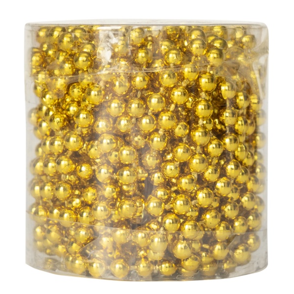Намисто для ялинки 6 м 251932 6 мм золотистий