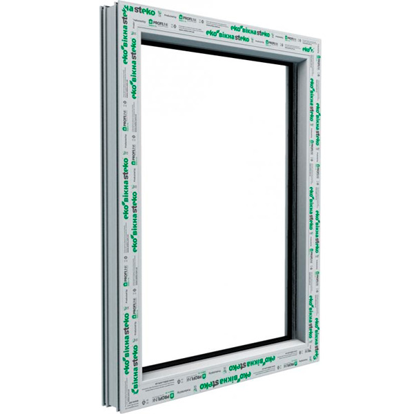 Окно глухое Steko S300 58 600x800 мм без открывания