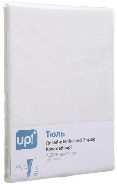 Тюль UP! (Underprice) Embossed Zigzag 280х275 айворі 