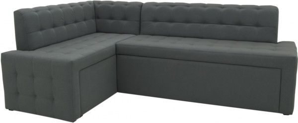 Куточок кухонний Кедр КАРАТ розкладний 7 тканина темно-сірий 