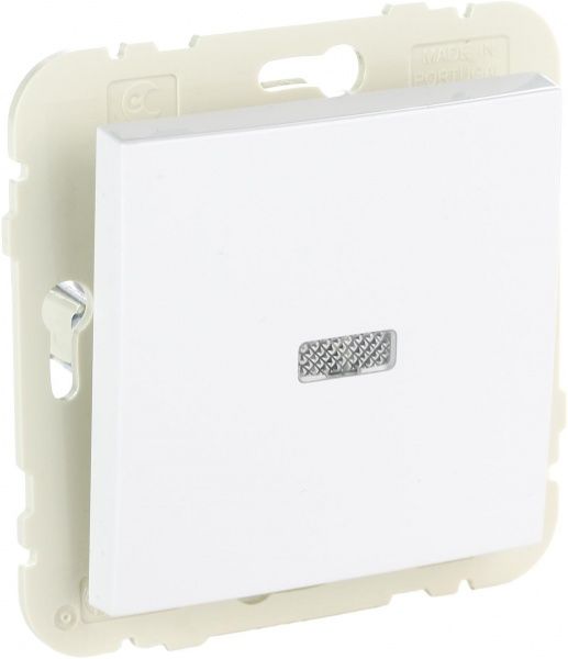 Вимикач одноклавішний Efapel Logus з підсвіткою 10 А 250В IP20 білий