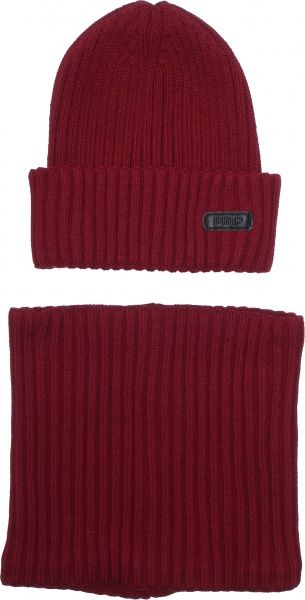 Комплект шапка + снуд унісекс Pompona р.52-54 бордовий 20 Z P 110 k 