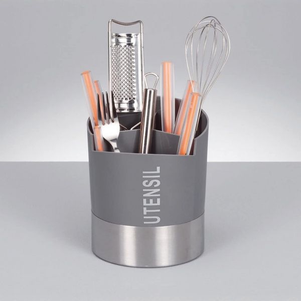 Тримач для кухонного приладдя сірий Ø14,5x17 см 24876 Zeller