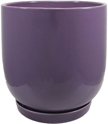 Горщик керамічний Резон Конус випуклий круглий 2,7 л фіолетовий (Р234) 