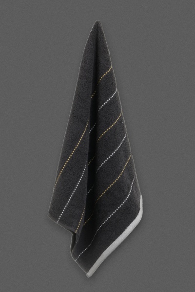 Рушник махровий Aya Tabby 50x90 см графіт La Nuit 