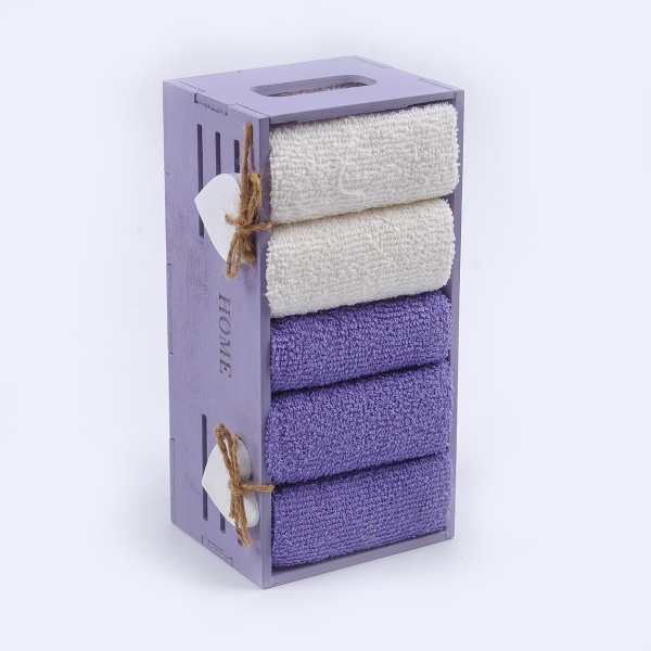 Набір рушників кухонних Home (5 шт./уп.) 30x30 см світло-бузковий Білтекс 