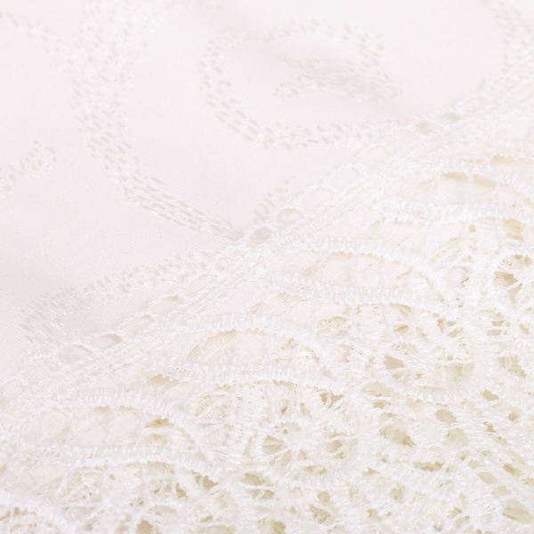 Скатерть с гипюром KDK 160x300 см кремовый Karna 