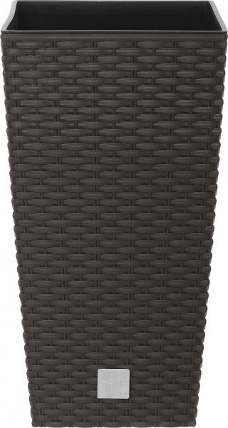 Горщик пластиковий Prosperplast Rato square 2 в 1 квадратний 11,4л коричневий (78962-440) 