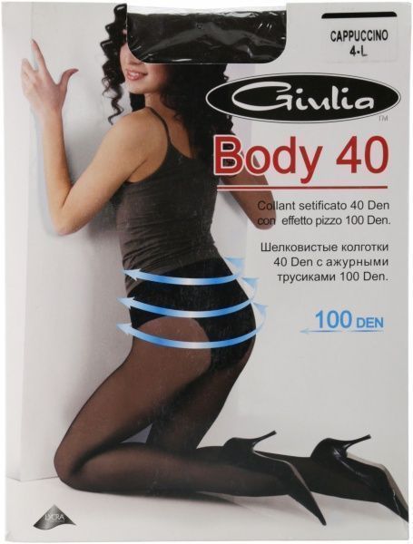 Колготки Giulia Body 40 den р. 4 кремовый 