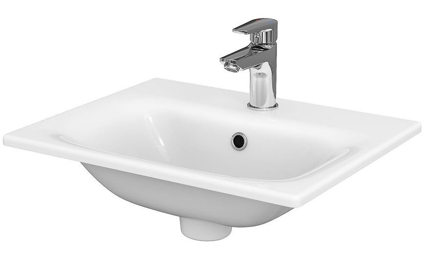 Умывальник EGO прямоугольный врезной 50 см с отверстием под смеситель