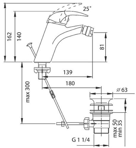 Смеситель для биде Ferro Ancona BAN 6