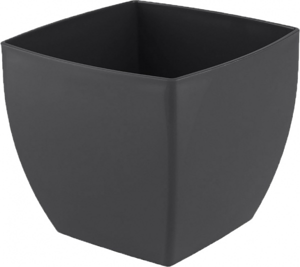 Горшок пластиковый Artevasi Siena квадратный 17,5л антрацит 