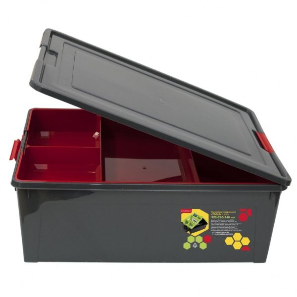 Контейнер-органайзер для зберігання Алеана Tools граніт 390х290х140 15