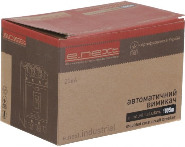 Автоматичний вимикач e.industrial.ukm.100Sm.63 3р 63А i0650008