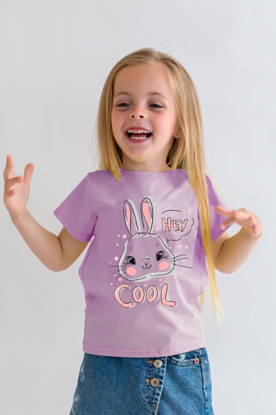 Футболка для дівчаток для дівчаток KOSTA р.110–116 бузковий 0540-9 