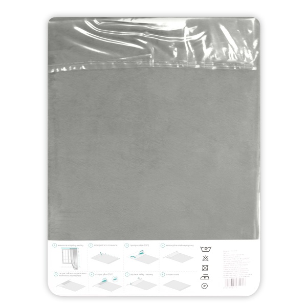 Штора VELOUR 150х275 серебрянный Decora textile