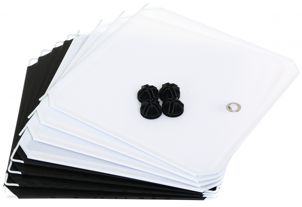 Шафа складна пластикова сubes storage 1460х1675х470 мм чорний з білим