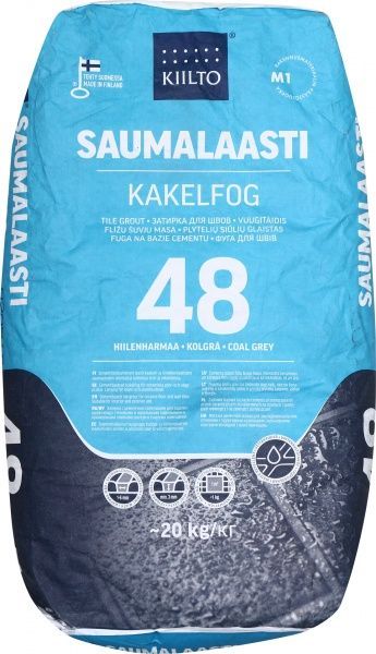 Фуга Kiilto 48 20 кг графітово-сірий