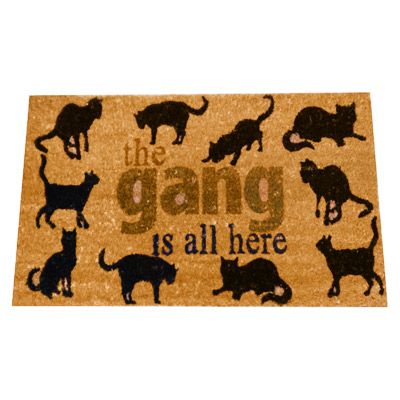 Коврик придверный Vinyl Backed Coir Natural Printed 1002 45x75 cм