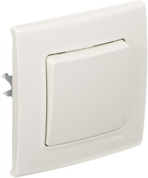 Вимикач одноклавішний Viko Linnera без підсвітки 10 А 250В кремовий 90401001