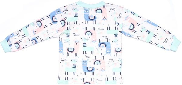 Піжама для дівчаток Татошка р.122 білий із блакитним 102202 