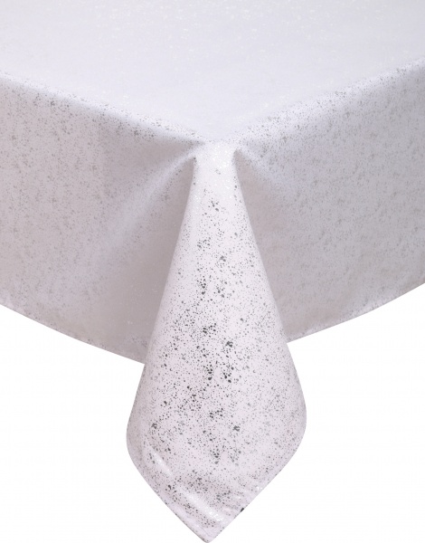 Скатерть Puntos 140x180 см кремовый с серебряным Luna 