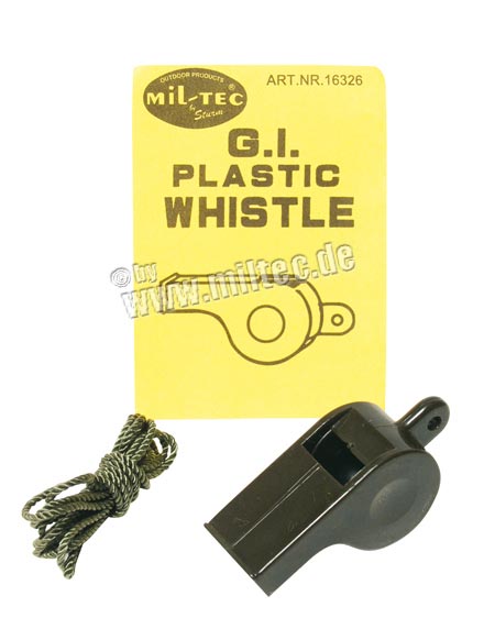 Свисток Mil-Tec 16326001 АМЕРИКАНСКИЙ НА ШЕЙНОМ ШНУРКЕ, OLIVE