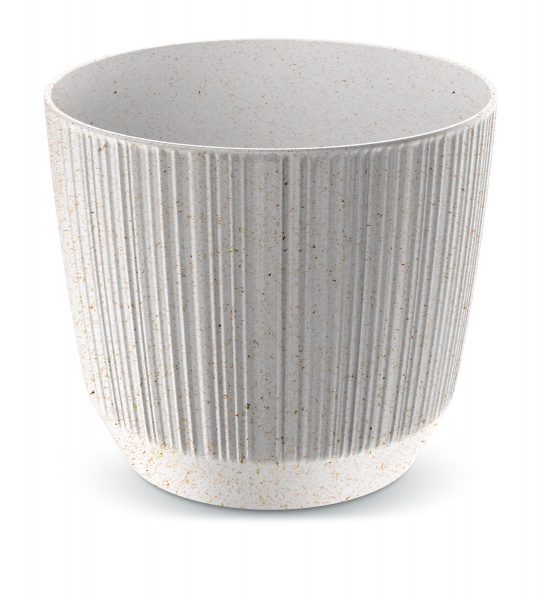 Горшок для цветов Prosperplast Ryfo ECO Wood 130 мм круглый 1,71 л белый (82616-449) 