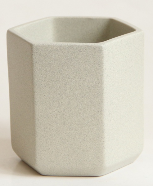 Горщик керамічний №7 крошка фігурний 0,3 л бежевий (074-7-001) 