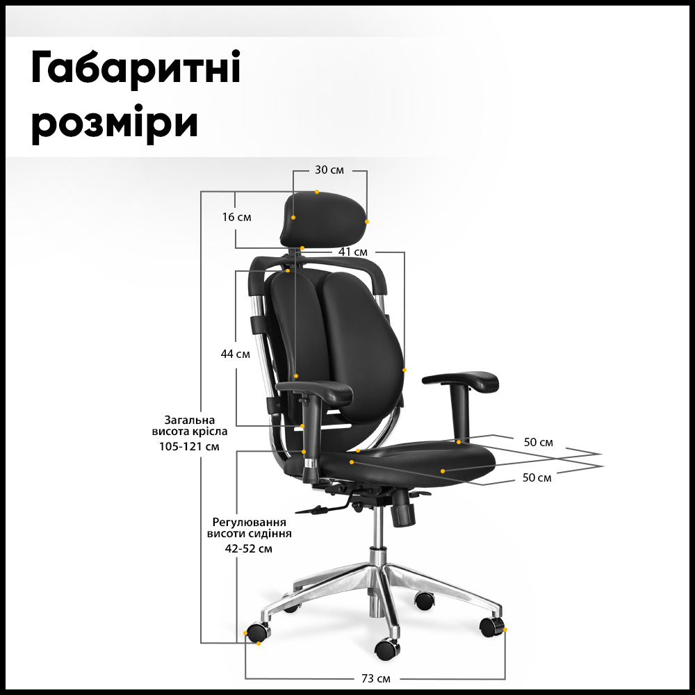 Крісло офісне Mealux Mentor Duo Black чорний