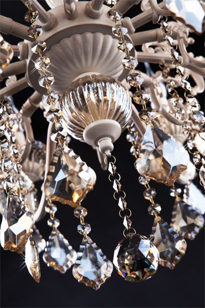 Люстра подвесная Strotskis Joanna 8x60 Вт E14 бело-золотистый/дымчатый прозрачный 3281/8 