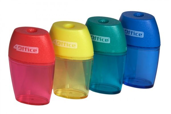 Чинка з контейнером колір в асортименті 4-345 4Office