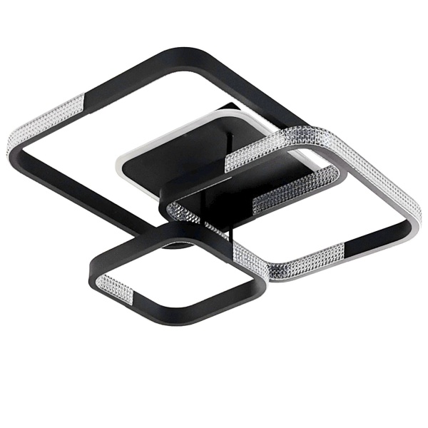 Люстра світлодіодна Victoria Lighting з пультом д/к 110 Вт чорний Nyx/PL3 black 