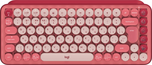 Клавиатура Logitech POP Keys Wireless Mechanical Keyboard With Emoji Keys heartbreaker rose (920-010718) 