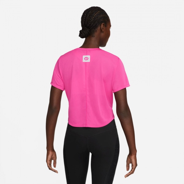 Футболка Nike W NK ONE DF CLRK STD SS CRP TP DM7391-621 р.S рожевий