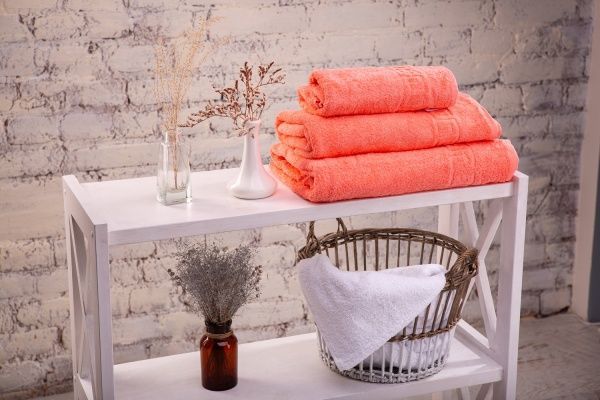 Рушник махровий Scarlet 35001 100x150 см світло-теракотовий Рашід 