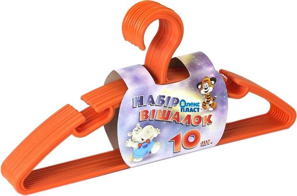Набор плечиков ОлескПЛАСТ детских 33 см 10 шт. 