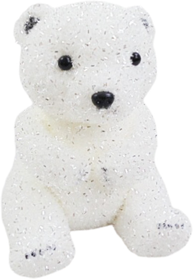 Фигурка декоративная Мишка блестящий сидячий RS1D1955 22 см 