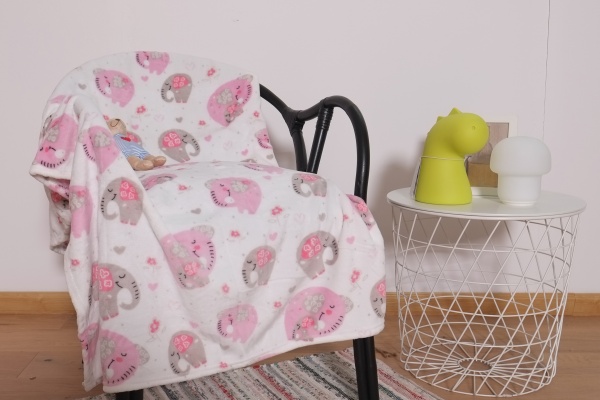 Плед Lotus Слоники 100x120 см молочный 21kf-03 