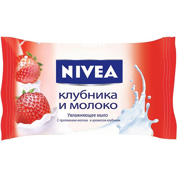 Мыло Nivea Клубника и молоко 90 г