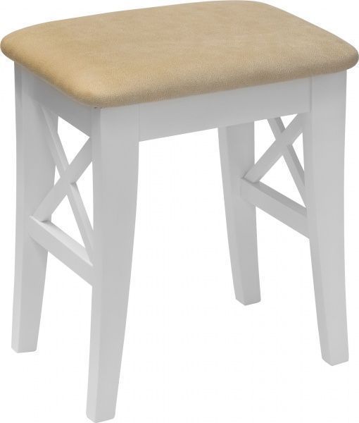 Табурет Скіф МП з м'яким сидінням Соло Амелі айворі / білий 