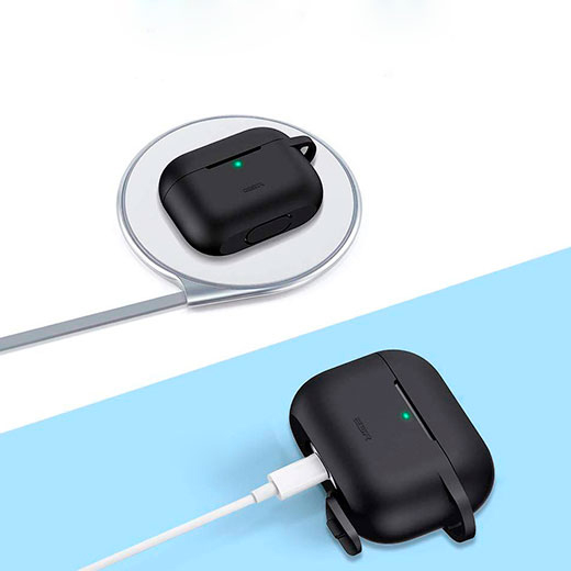 Чохол для навушників ESR з карабіном Bounce Protective Silicone Case для AirPods 3 (2021) black 14023 