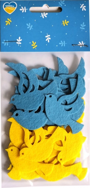 Набор наклеек из фетра Птицы 24 шт. Аплі-Краплі