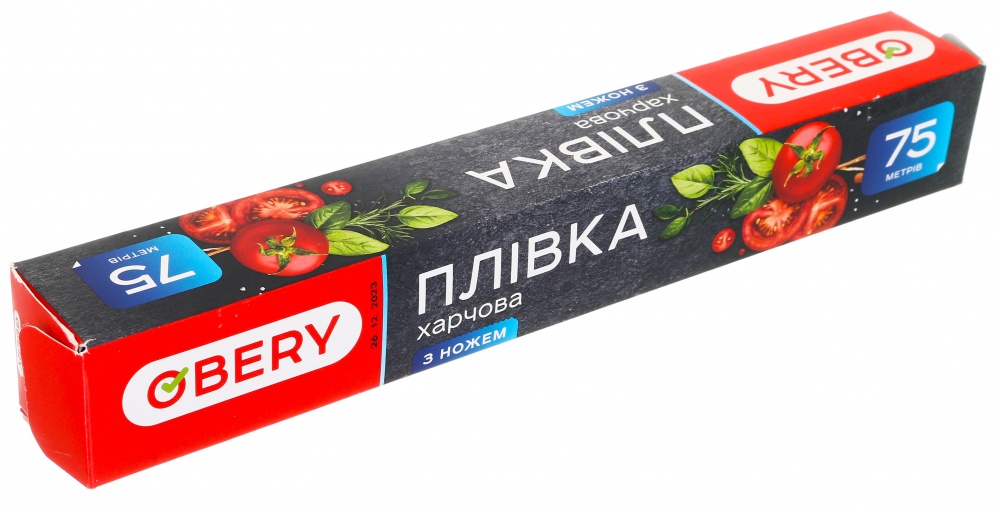 Плівка харчова OBERY 75 м 29 см у коробці з ножем