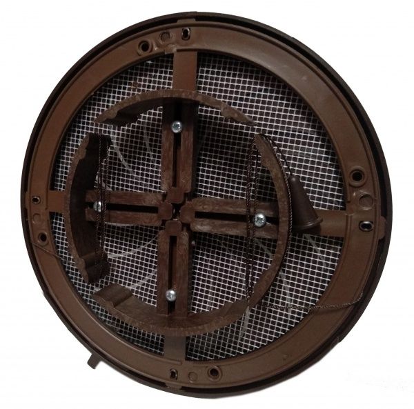 Гратка для вентиляції Т-88К 180x180 мм пластик коричневий 